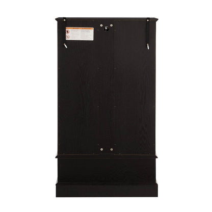 MLNshops black lighted curio cabinet with glass doors