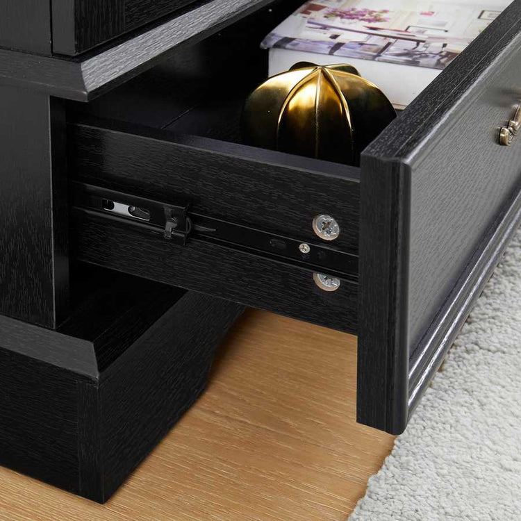 MLNshops black lighted curio cabinet with glass doors