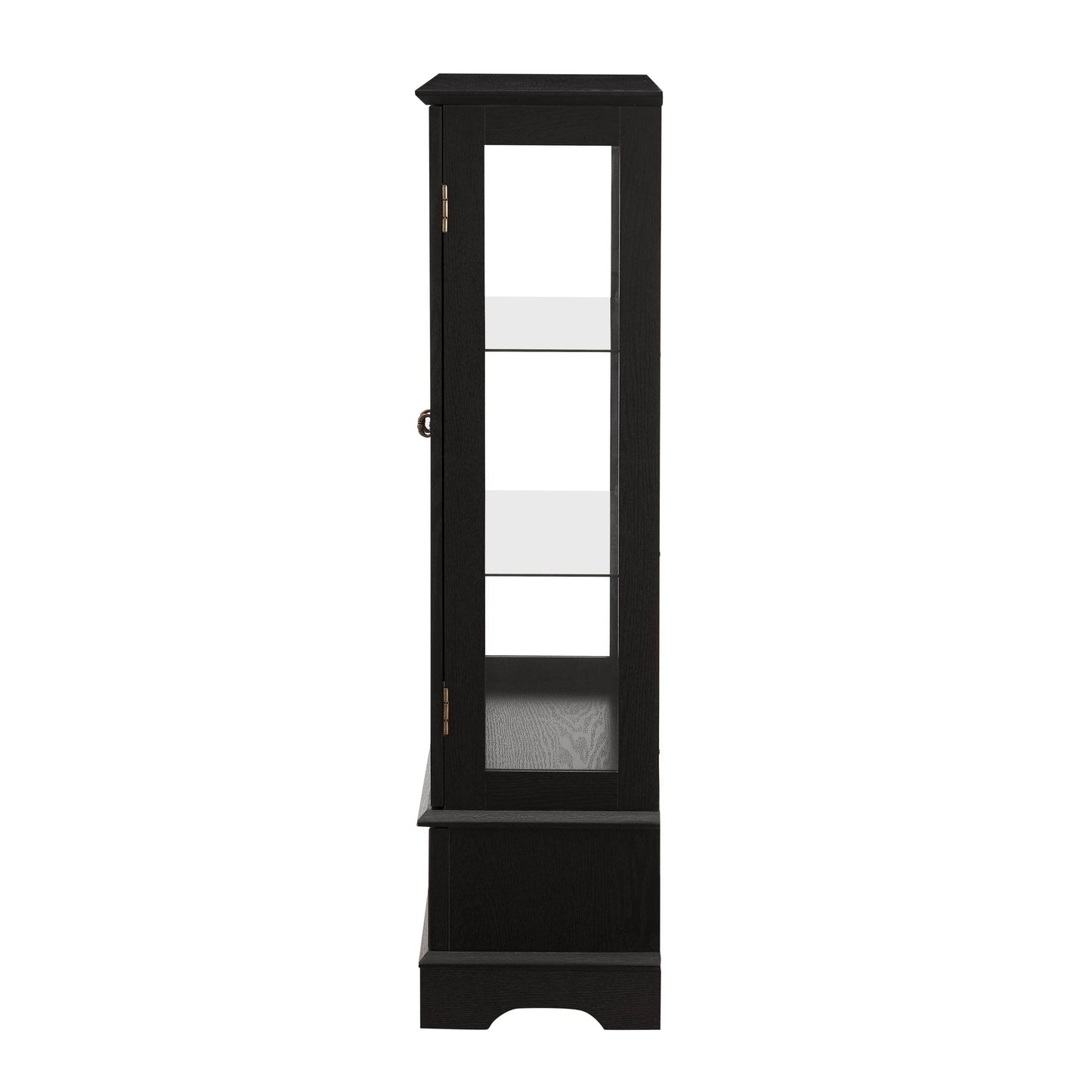 MLNshops black lighted curio cabinet with glass doors