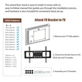 MLNshops rustic brown wooden TV stand, 3-Tier Glass