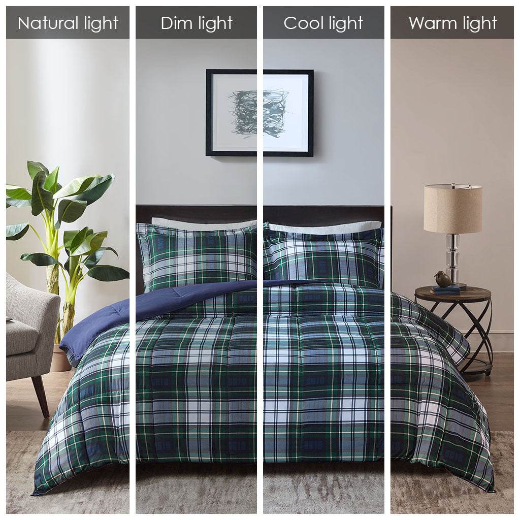 MLNshops king size down alternative comforter set - Plaid
