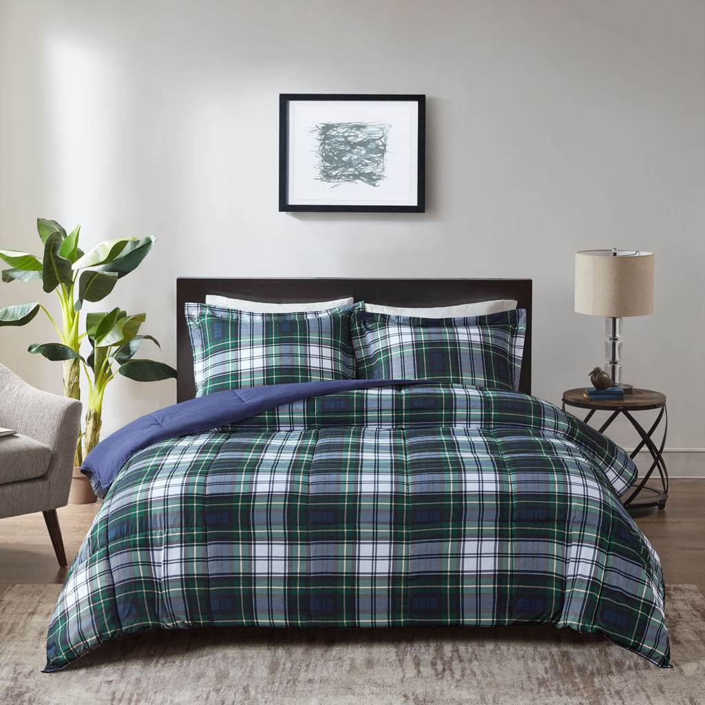 MLNshops king size down alternative comforter set - Plaid