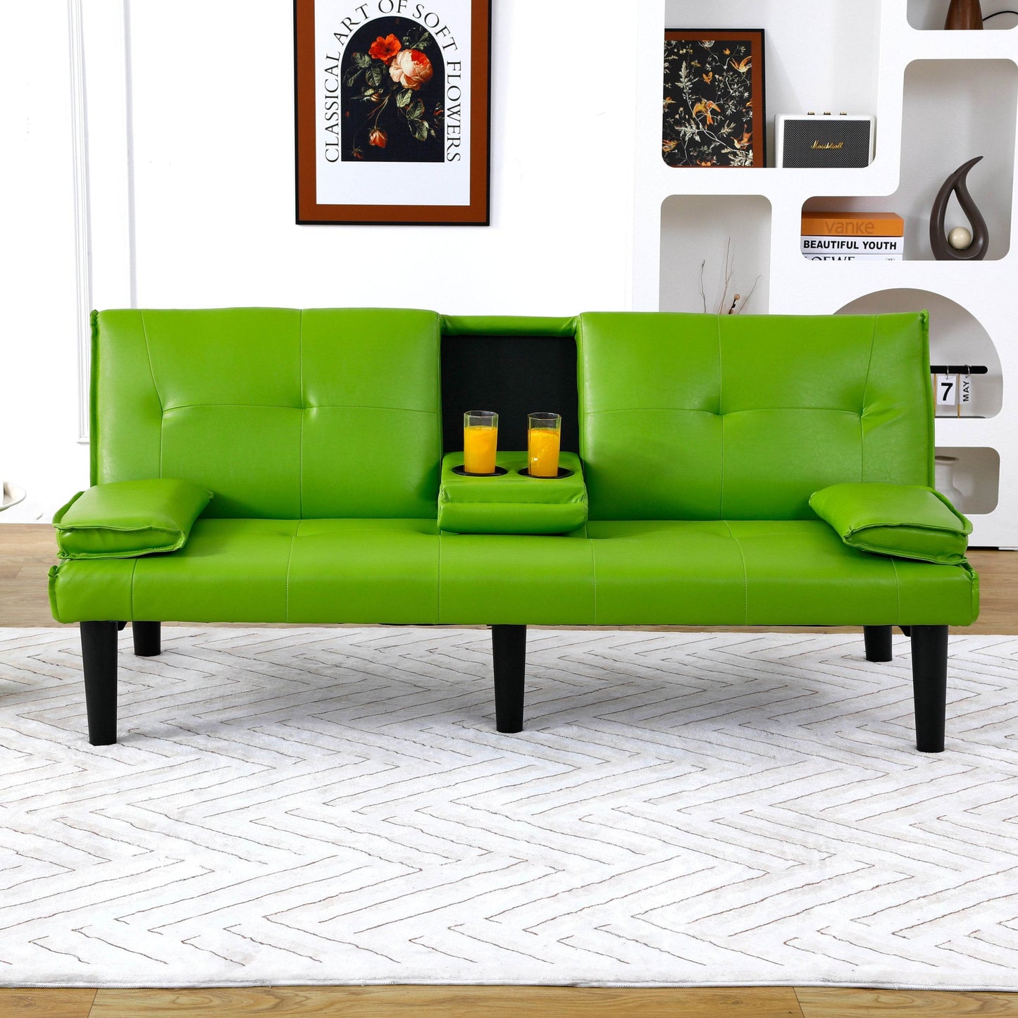 MLNshops green foldable sofa bed - Space-Saving