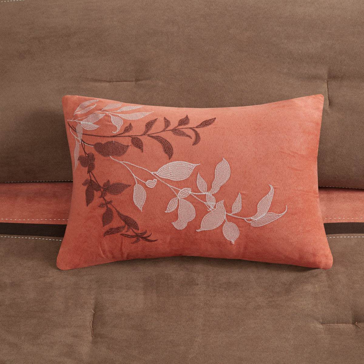 MLNshops luxury coral comforter set queen - Plush Velvet