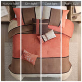 MLNshops luxury coral comforter set queen - Plush Velvet