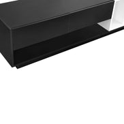 MLNshops modern black TV cabinet for living room, sleek