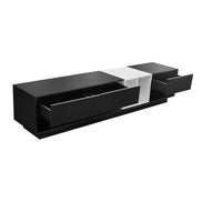 MLNshops modern black TV cabinet for living room, sleek