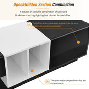 MLNshops modern black TV cabinet for living room, sleek