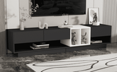 MLNshops modern black TV cabinet for living room, sleek