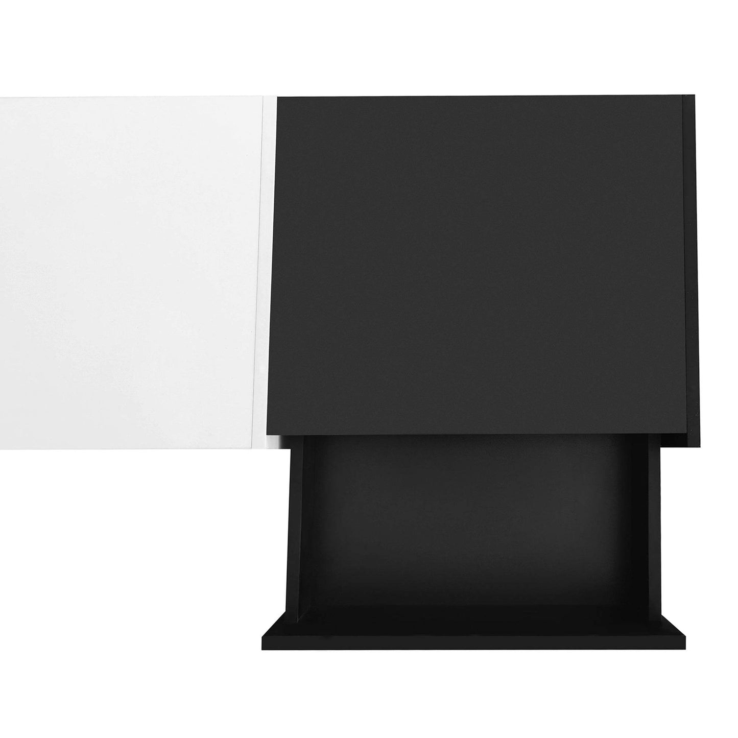 MLNshops modern black TV cabinet for living room, sleek