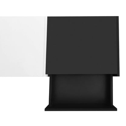 MLNshops modern black TV cabinet for living room, sleek