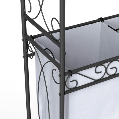 MLNshops rolling laundry cart with storage shelf & Wheels