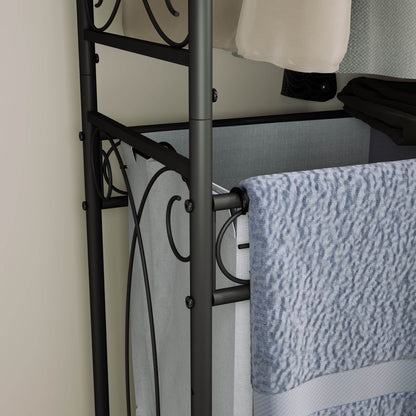 MLNshops rolling laundry cart with storage shelf & Wheels