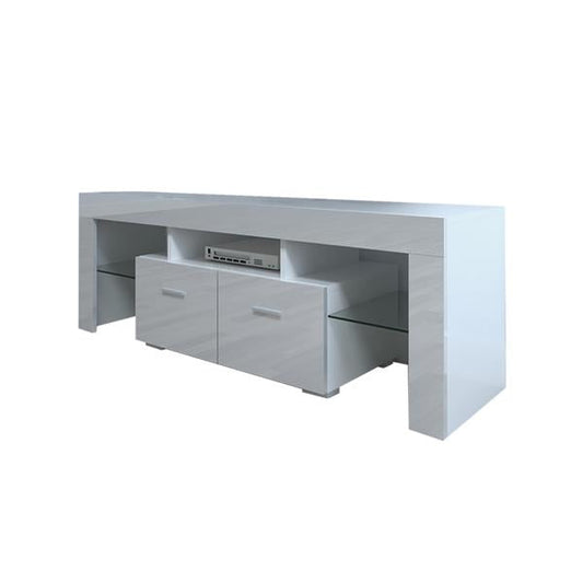 Household Decoration Led Tv Cabinet With Two Drawers White MLNshops]