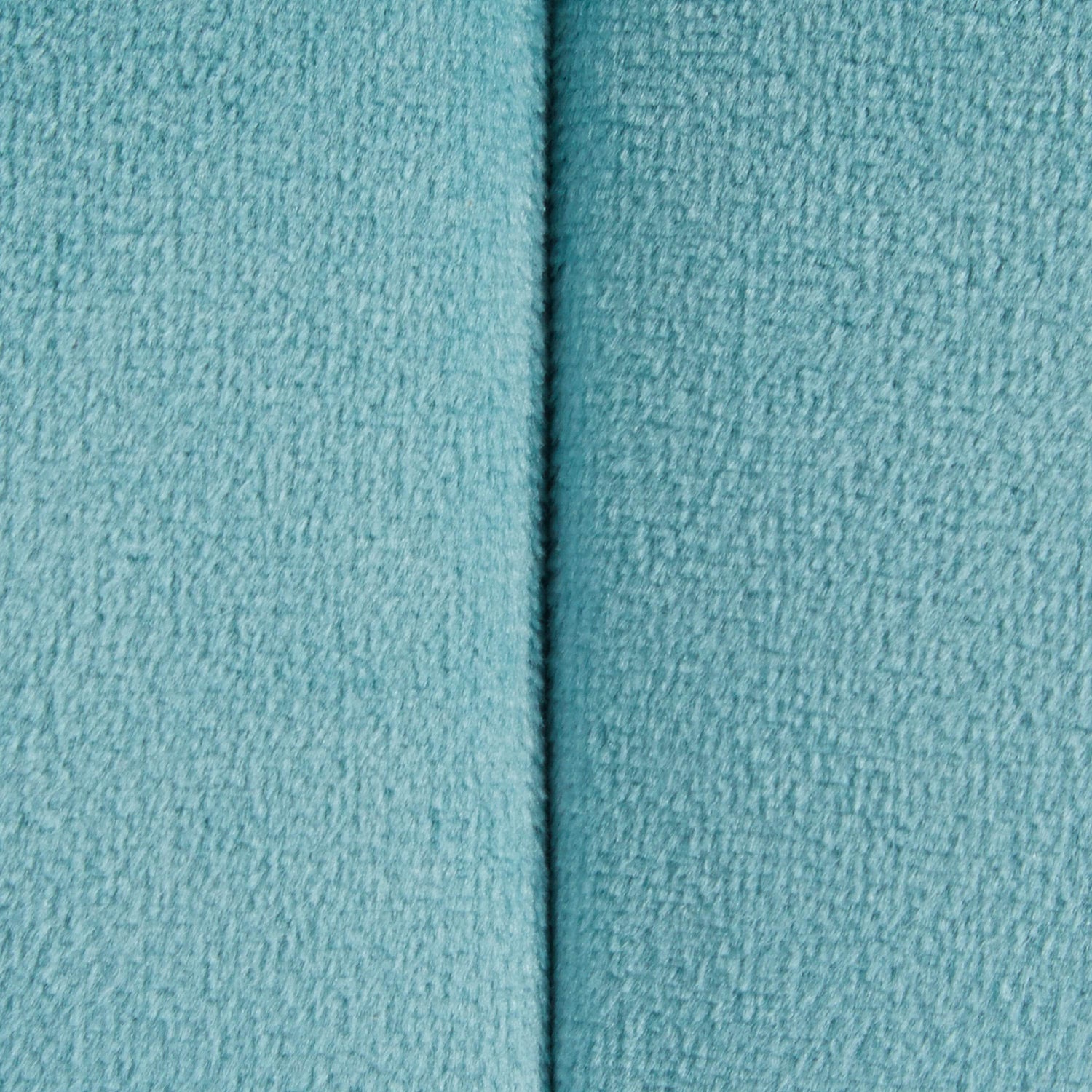 MLNshops Ice Blue Velvet Ottoman - Stylish Woven Seat