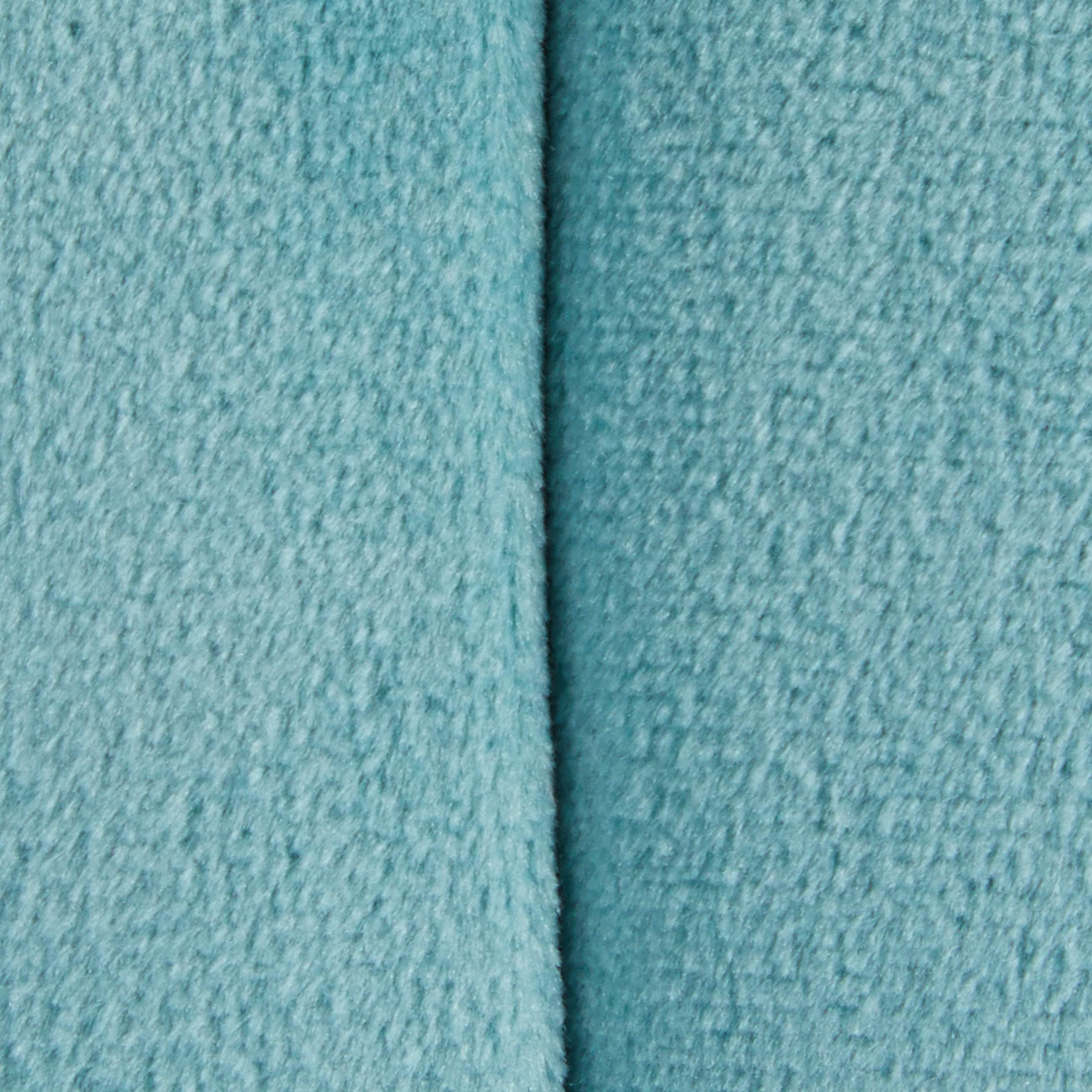 MLNshops Ice Blue Velvet Ottoman - Plush Woven Design