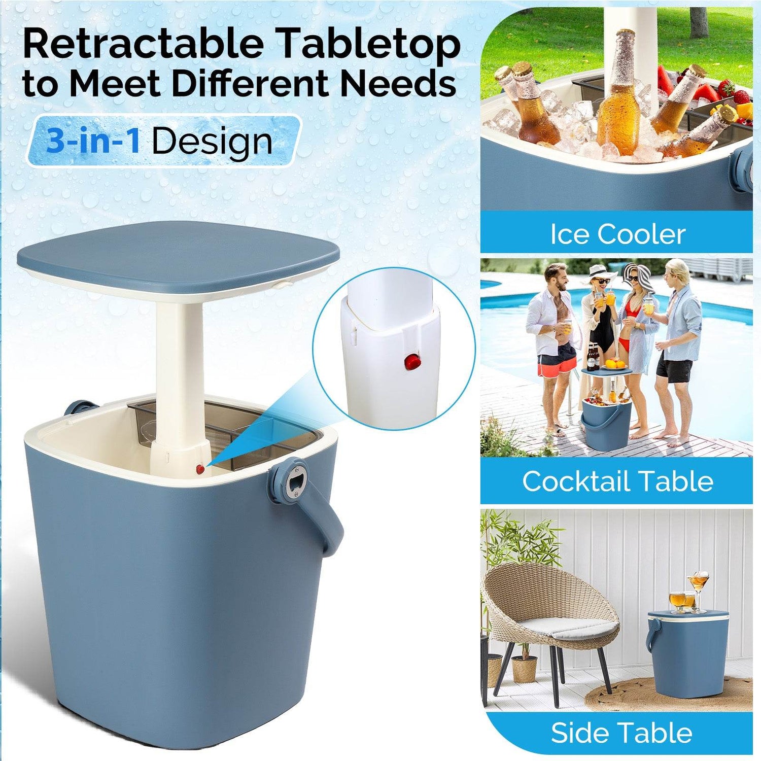 mlnshops Ice Cool Bar for Parties - Outdoor Cooler Table