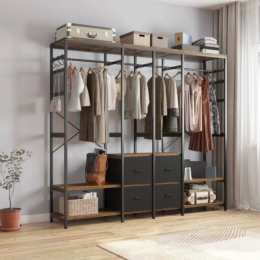 Independent wardrobe manager, clothes rack, multiple storage racks MLNshops]