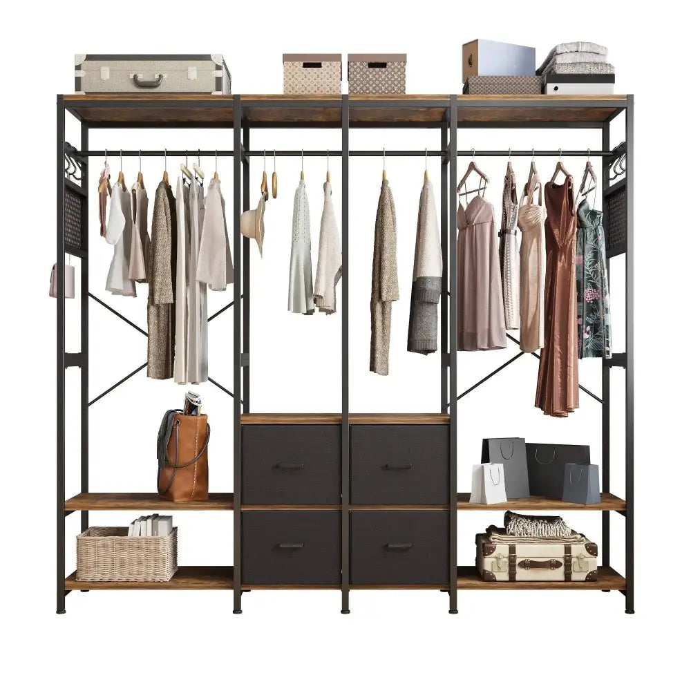 Independent wardrobe manager, clothes rack, multiple storage racks MLNshops]