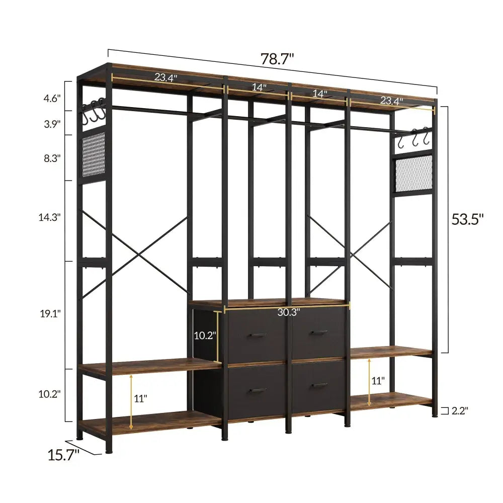 Independent wardrobe manager, clothes rack, multiple storage racks MLNshops]