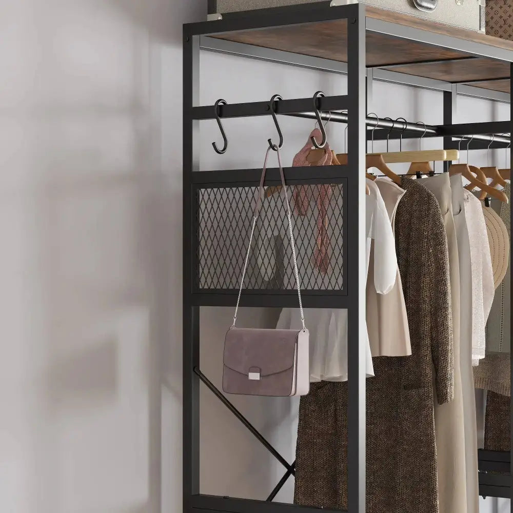 Independent wardrobe manager, clothes rack, multiple storage racks MLNshops]