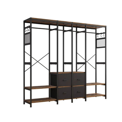 Independent wardrobe manager, clothes rack, multiple storage racks MLNshops]