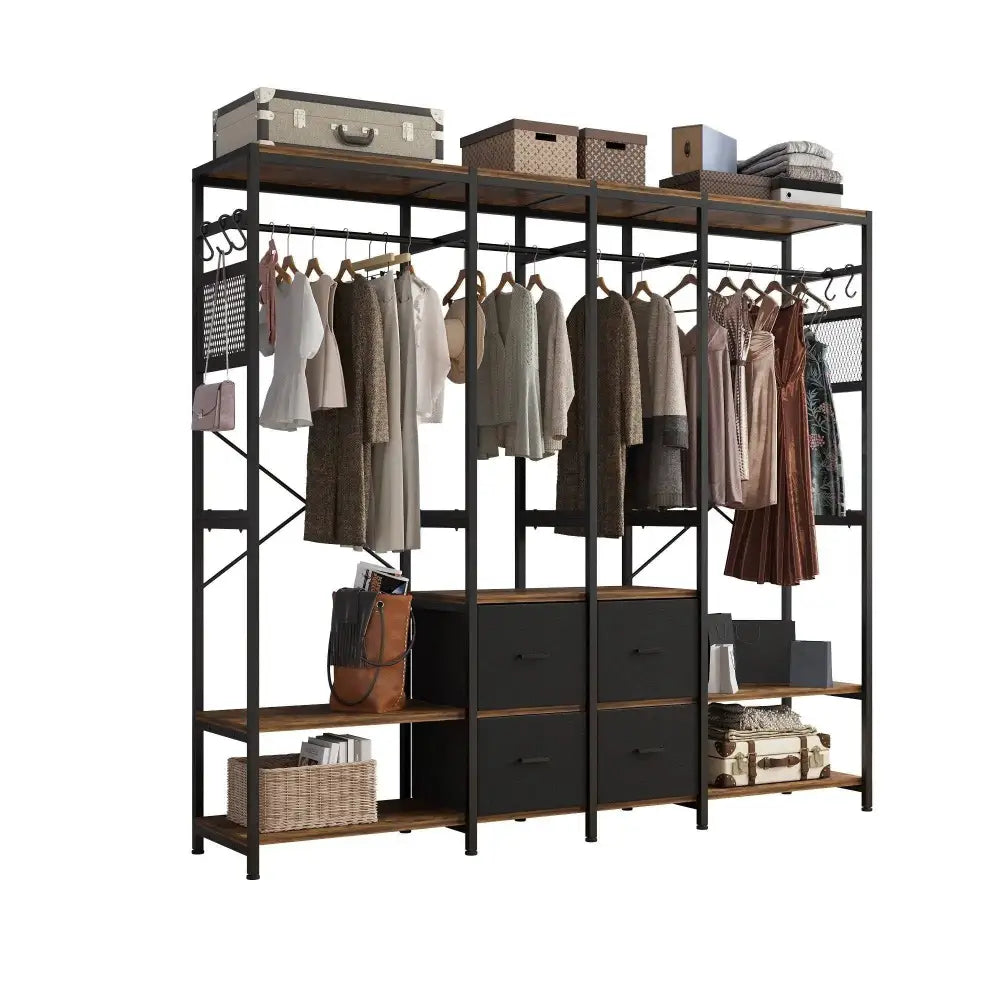 Independent wardrobe manager, clothes rack, multiple storage racks MLNshops]