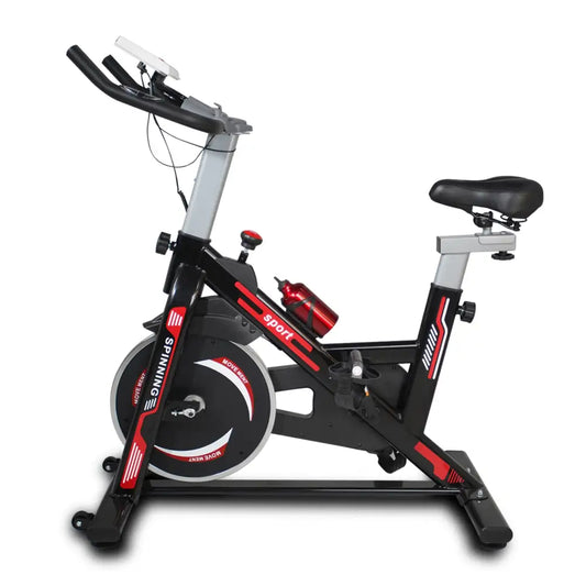 Indoor Exercise Bike Cycling Bike with Comfortable Seat Cushion Black+Red MLNshops]