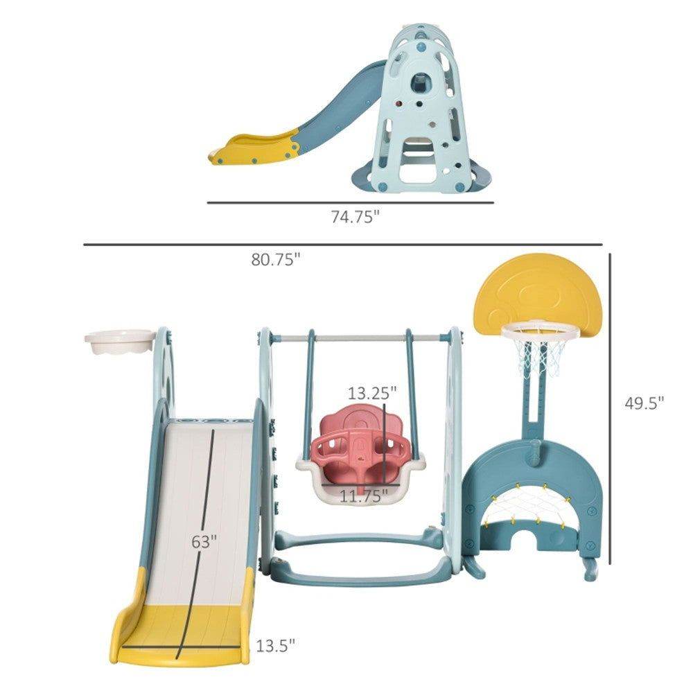 mlnshops Indoor Outdoor Toddler Play Slide Swing Set