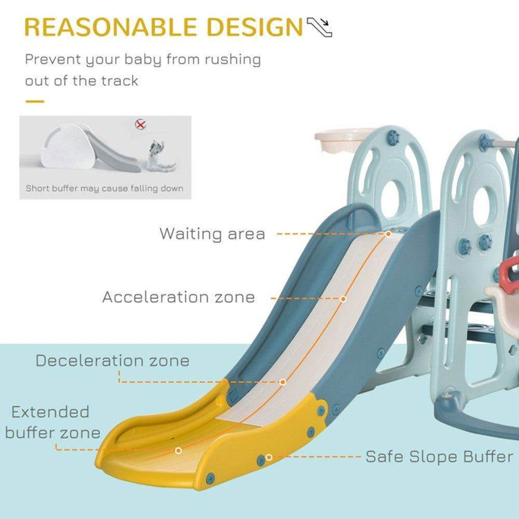 mlnshops Indoor Outdoor Toddler Play Slide Swing Set