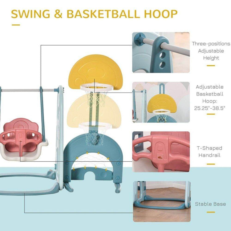 mlnshops Indoor Outdoor Toddler Play Slide Swing Set