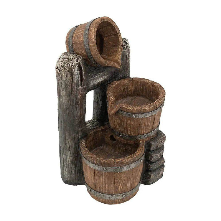 MLNshops Decorative 3 Tier Bucket Indoor Water Fountain with Lights