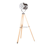 MLNshops Industrial Floor Lamp with Wood Tripod Base