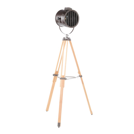 MLNshops Industrial Floor Lamp with Wood Tripod Base