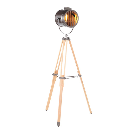 MLNshops Industrial Floor Lamp with Wood Tripod Base Default