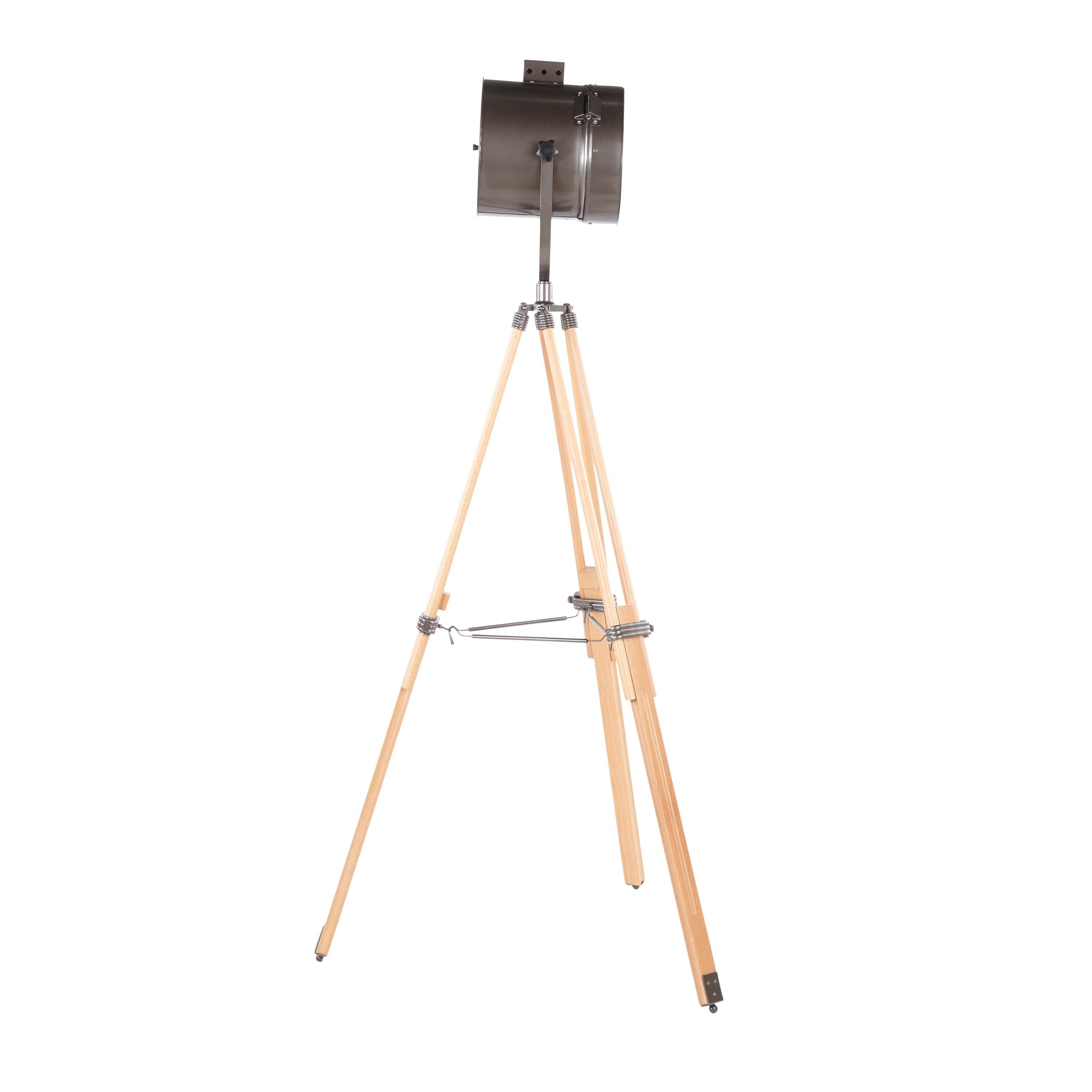 MLNshops Industrial Floor Lamp with Wood Tripod Base