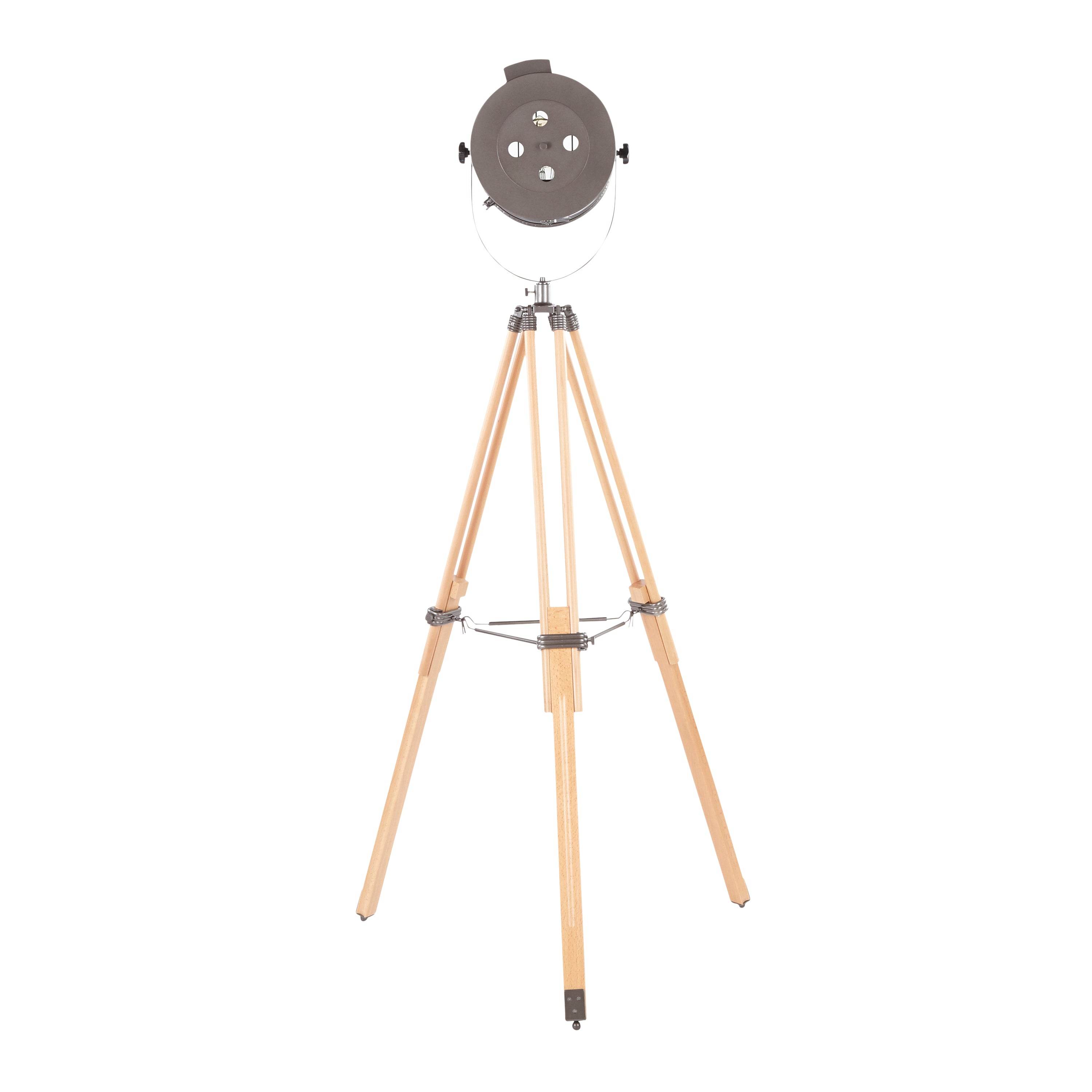 MLNshops Industrial Floor Lamp with Wood Tripod Base