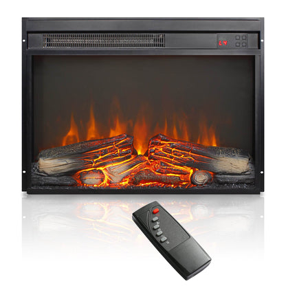 MLNshops 23 Inch Electric Fireplace Insert with Realistic Flame