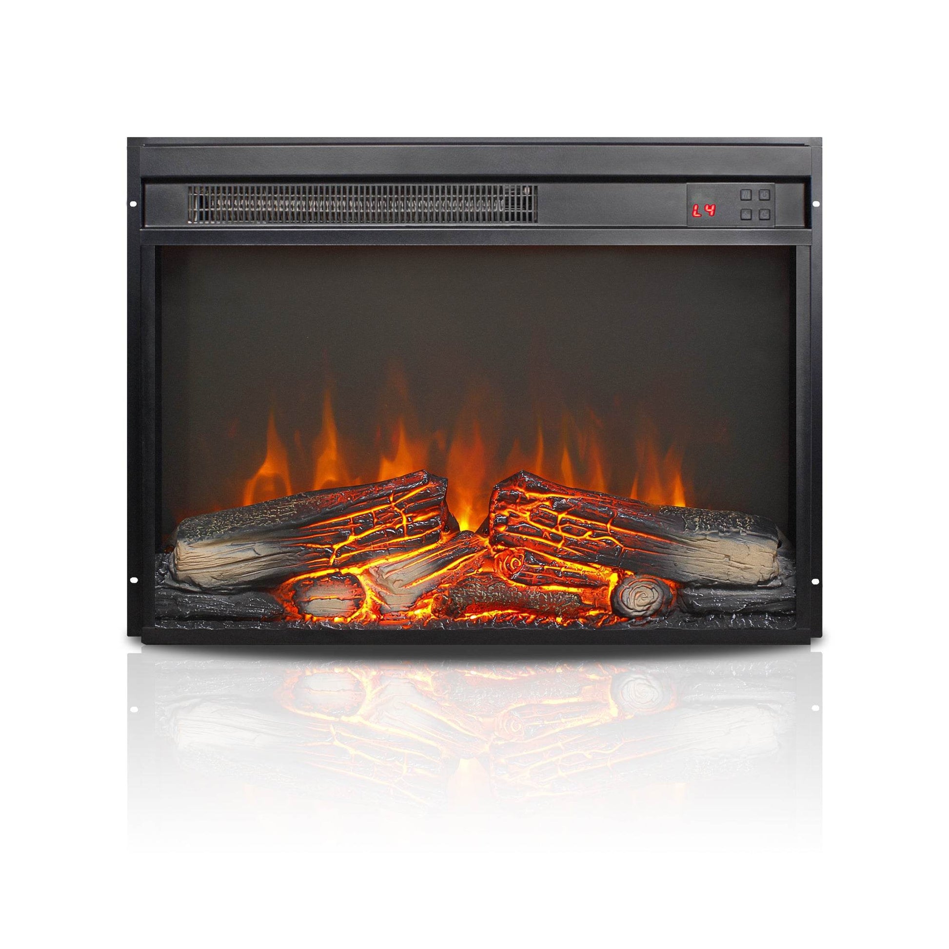 MLNshops 23 Inch Electric Fireplace Insert with Realistic Flame