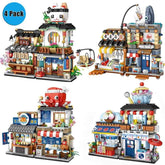mlnshops Japanese Street Building Set - 4 Pack Toys Default Title