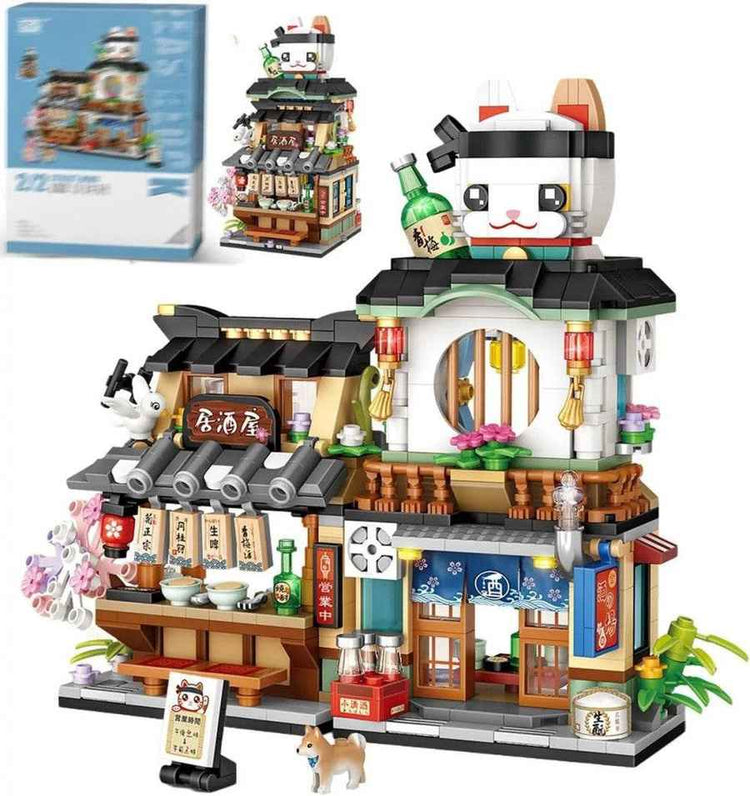 mlnshops Japanese Street Building Set - 4 Pack Toys