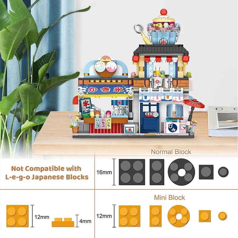 mlnshops Japanese Street Building Set - 4 Pack Toys