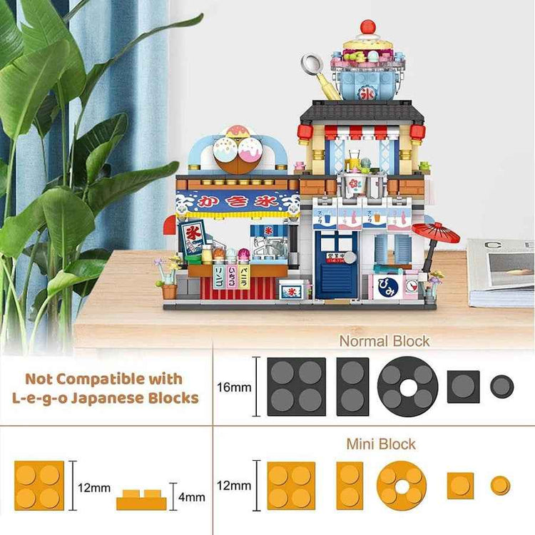 mlnshops Japanese Street Building Set - 4 Pack Toys