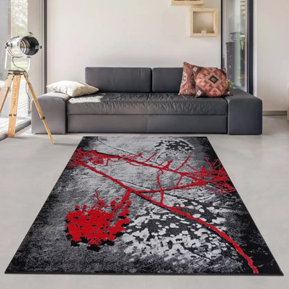 Jersey Area Rugs, Carpets For Livingroom, 5x7 Area Rugs ,2032 Black-Red MLNshops]