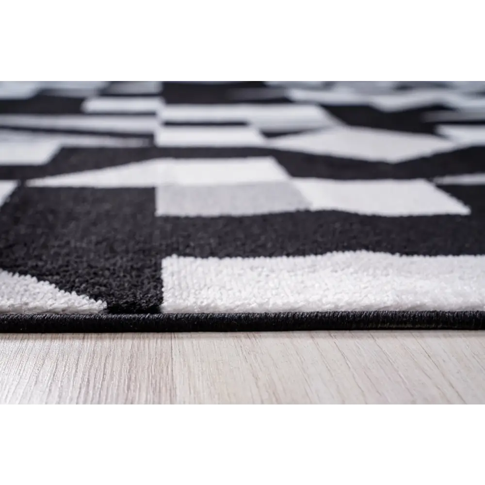 Jersey Area Rugs, Carpets For Livingroom, 5x7 Area Rugs ,3984 Black-Grey MLNshops]