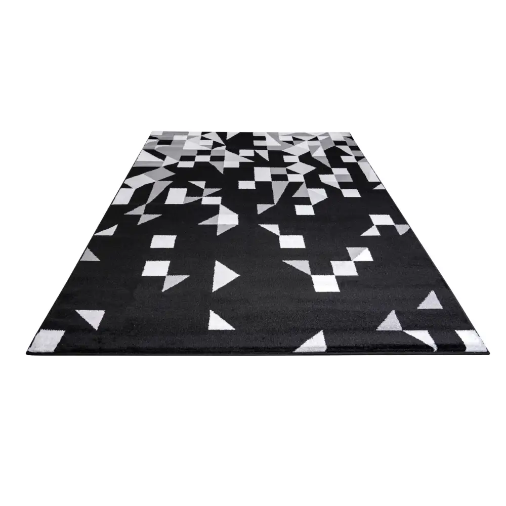 Jersey Area Rugs, Carpets For Livingroom, 5x7 Area Rugs ,3984 Black-Grey MLNshops]