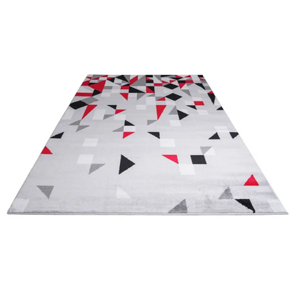 Jersey Area Rugs, Carpets For Livingroom, 5x7 Area Rugs ,3985 Grey-Red MLNshops]