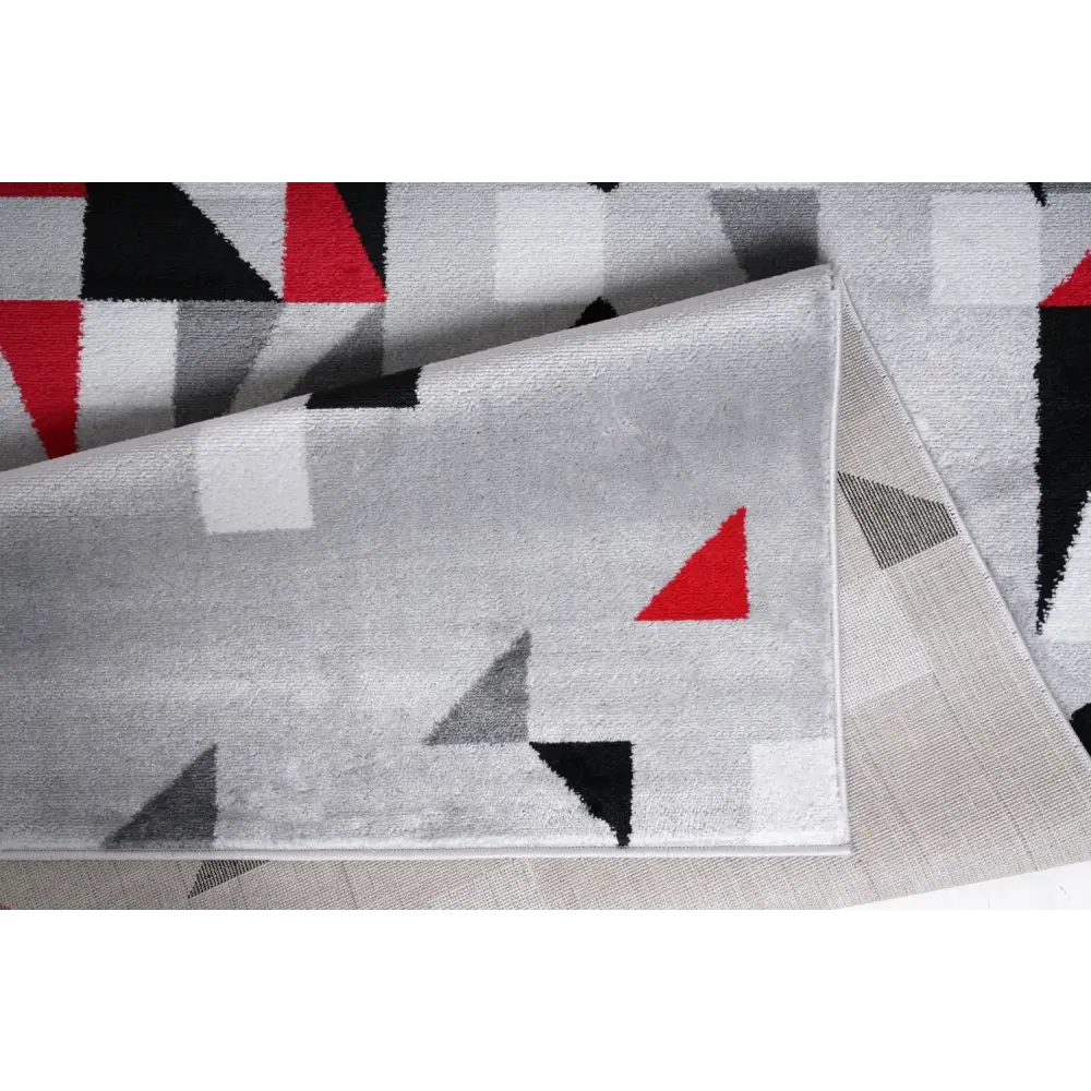 Jersey Area Rugs, Carpets For Livingroom, 5x7 Area Rugs ,3985 Grey-Red MLNshops]