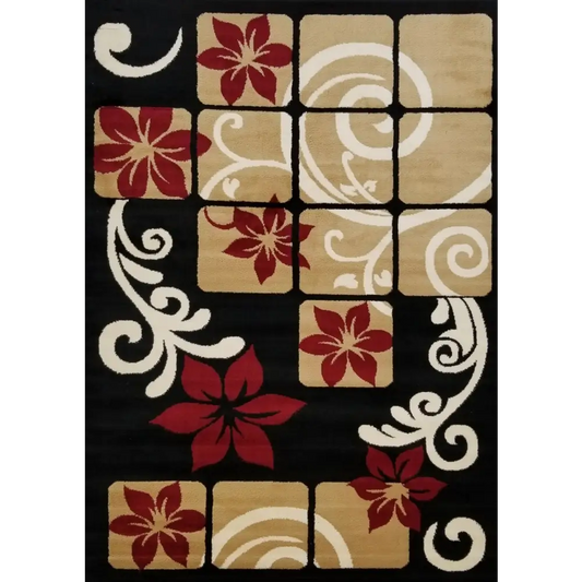 Jersey Area Rugs, Carpets For Livingroom, 7x10 Area Rugs ,3005 Black MLNshops]