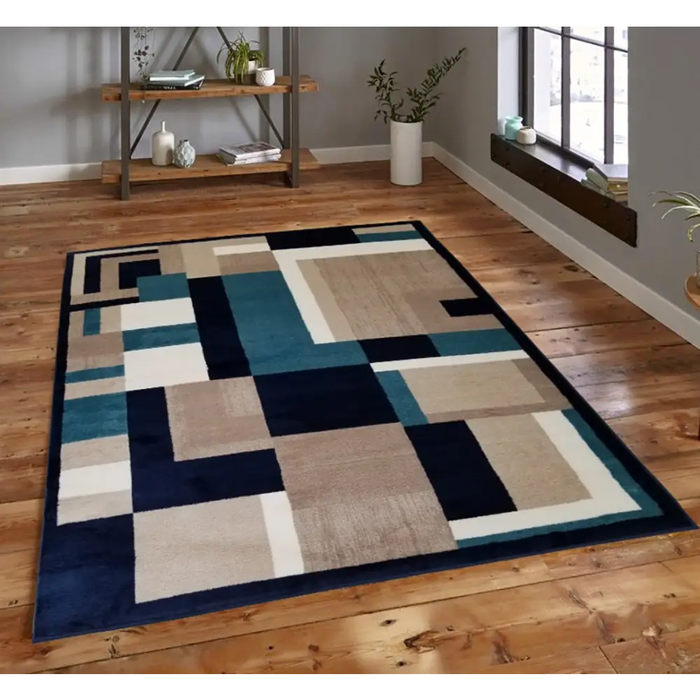 Jersey Area Rugs, Carpets For Livingroom, 7x10 Area Rugs ,3007 Blue MLNshops]